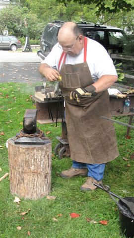Dick Tessier and his forge